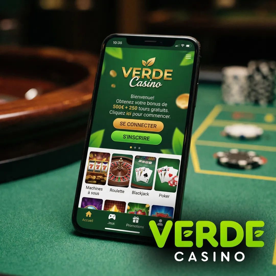 Screenshot der mobilen Verde Casino App Oberfläche auf einem Smartphone